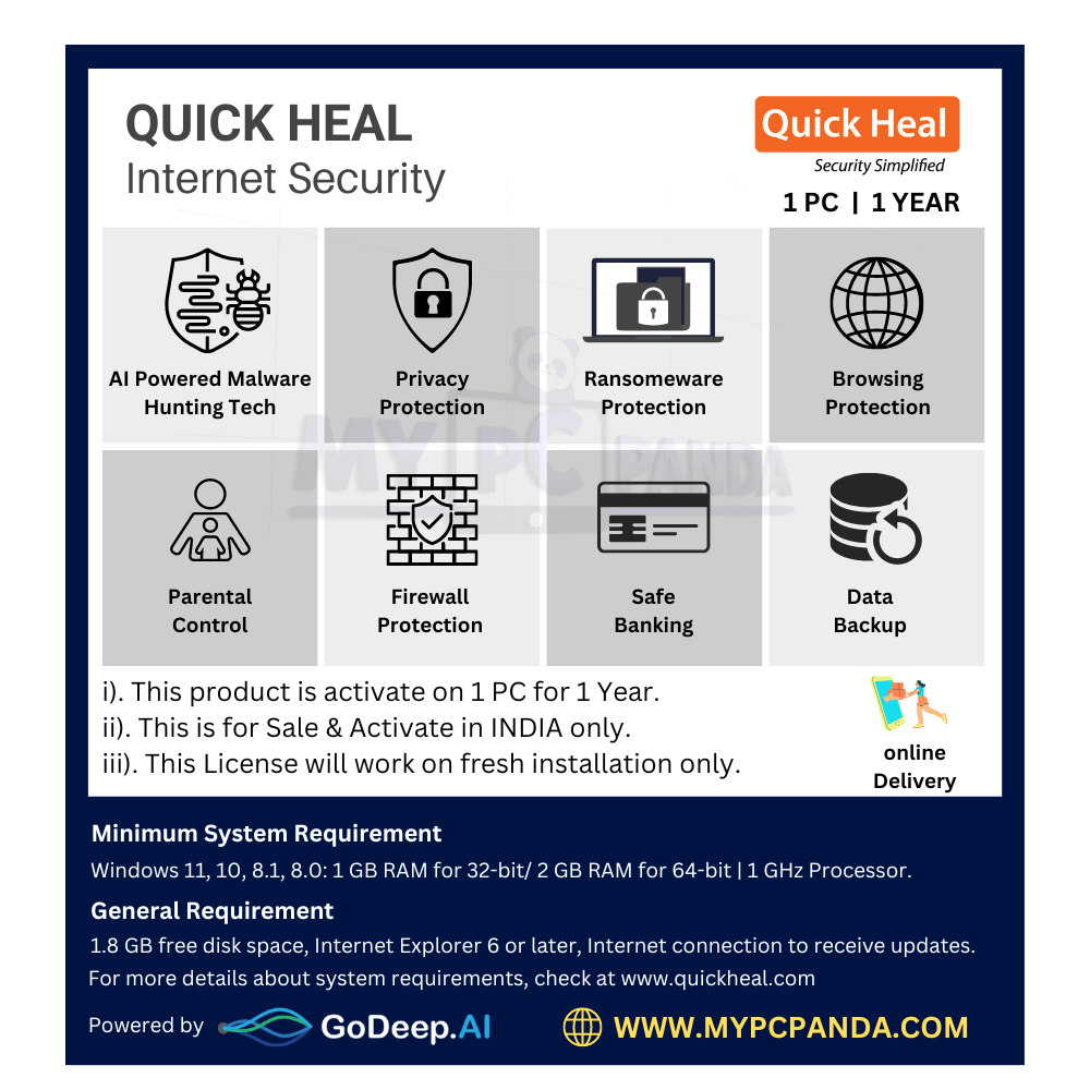 1707913199.Quick Heal Internet Security 1 User 1 Year Price-my pc panda